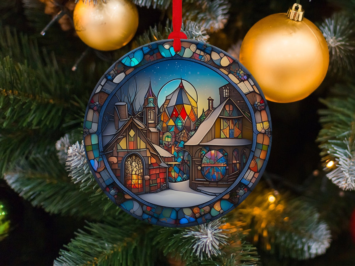 Christmas 2024 Ornament, Christmas Decoration, Holiday Gift Idea, Heirloom Keepsake, Round Ceramic, Gift Exchange, Gift Idea, Xmas