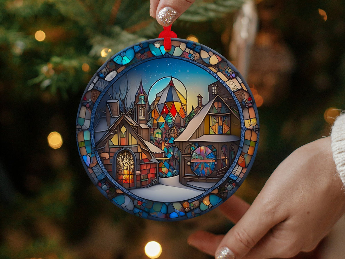 Christmas 2024 Ornament, Christmas Decoration, Holiday Gift Idea, Heirloom Keepsake, Round Ceramic, Gift Exchange, Gift Idea, Xmas