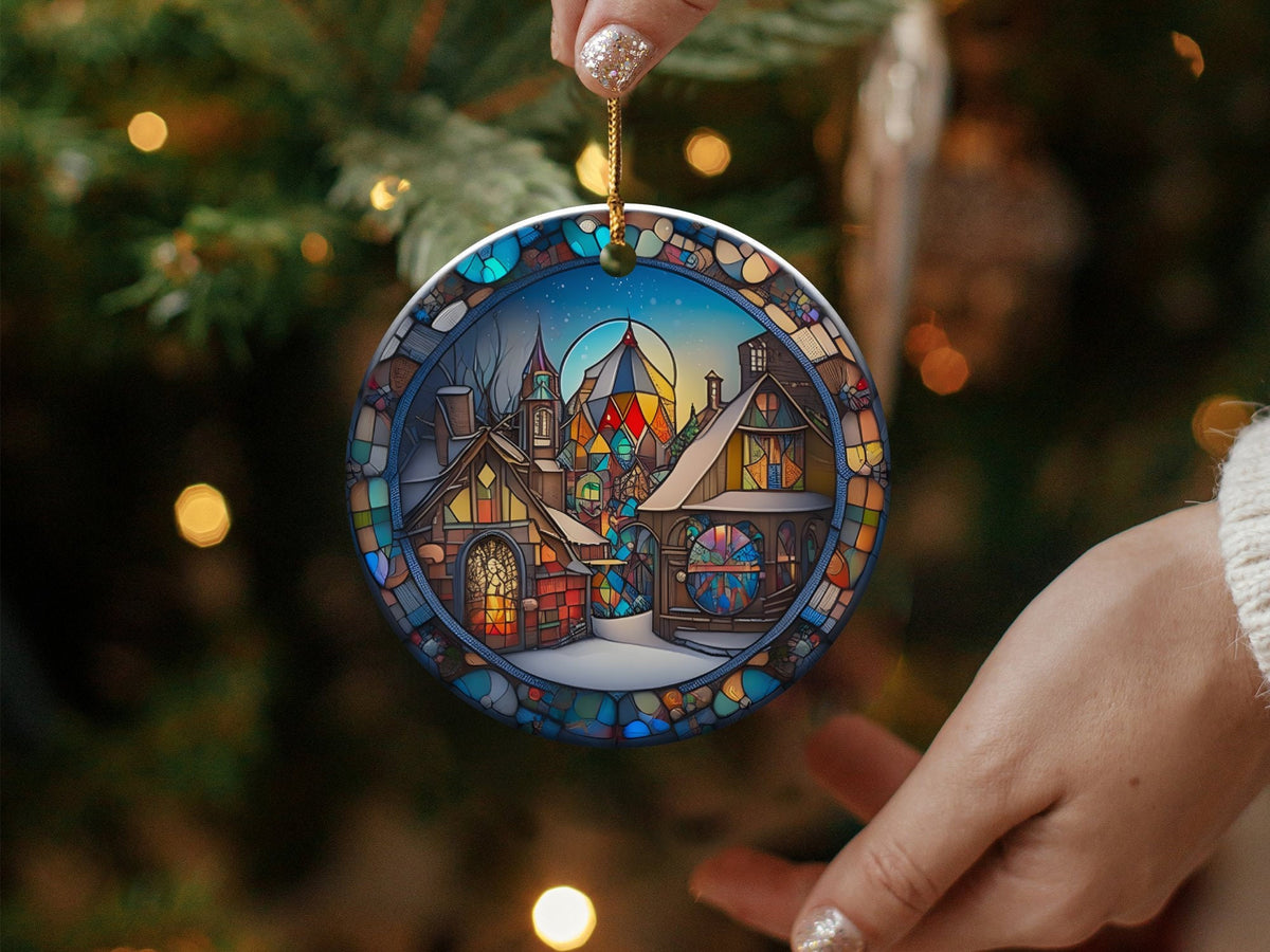 Christmas 2024 Ornament, Christmas Decoration, Holiday Gift Idea, Heirloom Keepsake, Round Ceramic, Gift Exchange, Gift Idea, Xmas