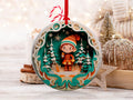 Christmas 2024 Ornament, Christmas Decoration, Holiday Gift Idea, Heirloom Keepsake, Round Ceramic, Gift Exchange, Gift Idea, Elf Ornament