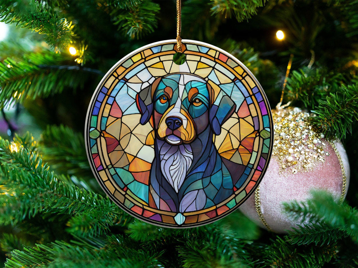 Dog Ornament,Christmas Decoration, Holiday Gift Idea, Colorful Dog Lover'S Gift, Unique Home Decor, Vibrant Pet Memorial Art