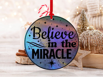 Christmas 2024 Ornament, Christmas Decoration, Holiday Gift Idea, Heirloom Keepsake, Round Ceramic, Gift Exchange, Gift Idea, Believe