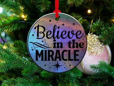 Christmas 2024 Ornament, Christmas Decoration, Holiday Gift Idea, Heirloom Keepsake, Round Ceramic, Gift Exchange, Gift Idea, Believe
