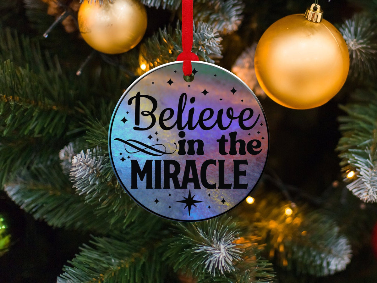 Christmas 2024 Ornament, Christmas Decoration, Holiday Gift Idea, Heirloom Keepsake, Round Ceramic, Gift Exchange, Gift Idea, Believe