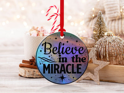 Christmas 2024 Ornament, Christmas Decoration, Holiday Gift Idea, Heirloom Keepsake, Round Ceramic, Gift Exchange, Gift Idea, Believe