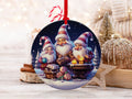 Christmas 2024 Ornament, Christmas Decoration, Holiday Gift Idea, Heirloom Keepsake, Round Ceramic, Gift Exchange, Gift Idea, Gnome