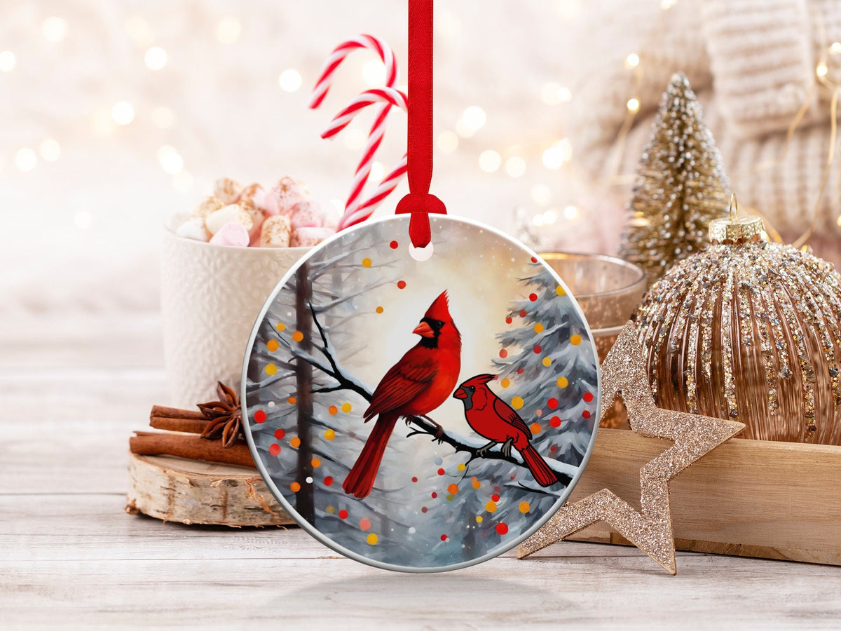 Christmas 2024 Ornament, Christmas Decoration, Holiday Gift Idea, Heirloom Keepsake, Round Ceramic, Gift Exchange, Gift Idea