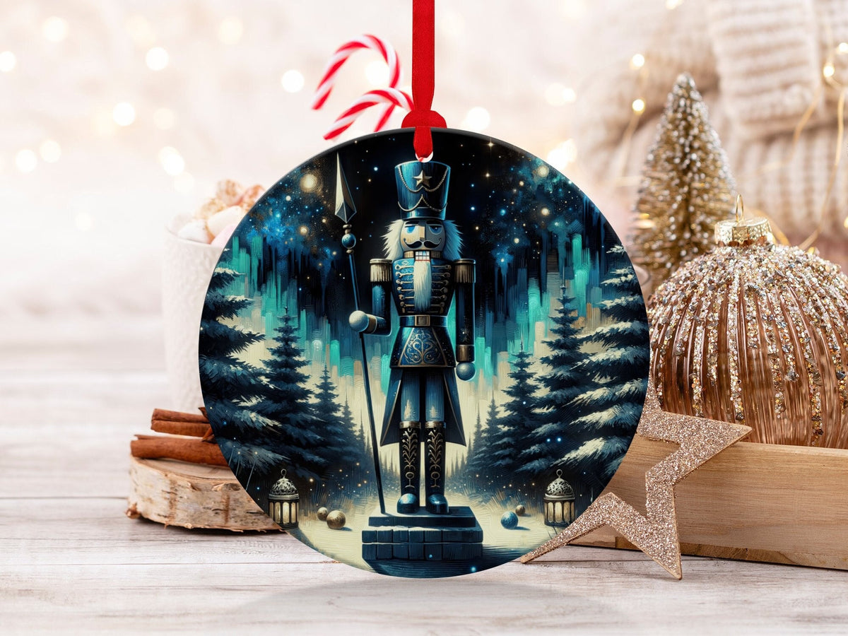 Christmas 2024 Ornament, Christmas Decoration, Holiday Gift Idea, Heirloom Keepsake, Round Ceramic, Gift Exchange, Gift Idea, Nutcracker