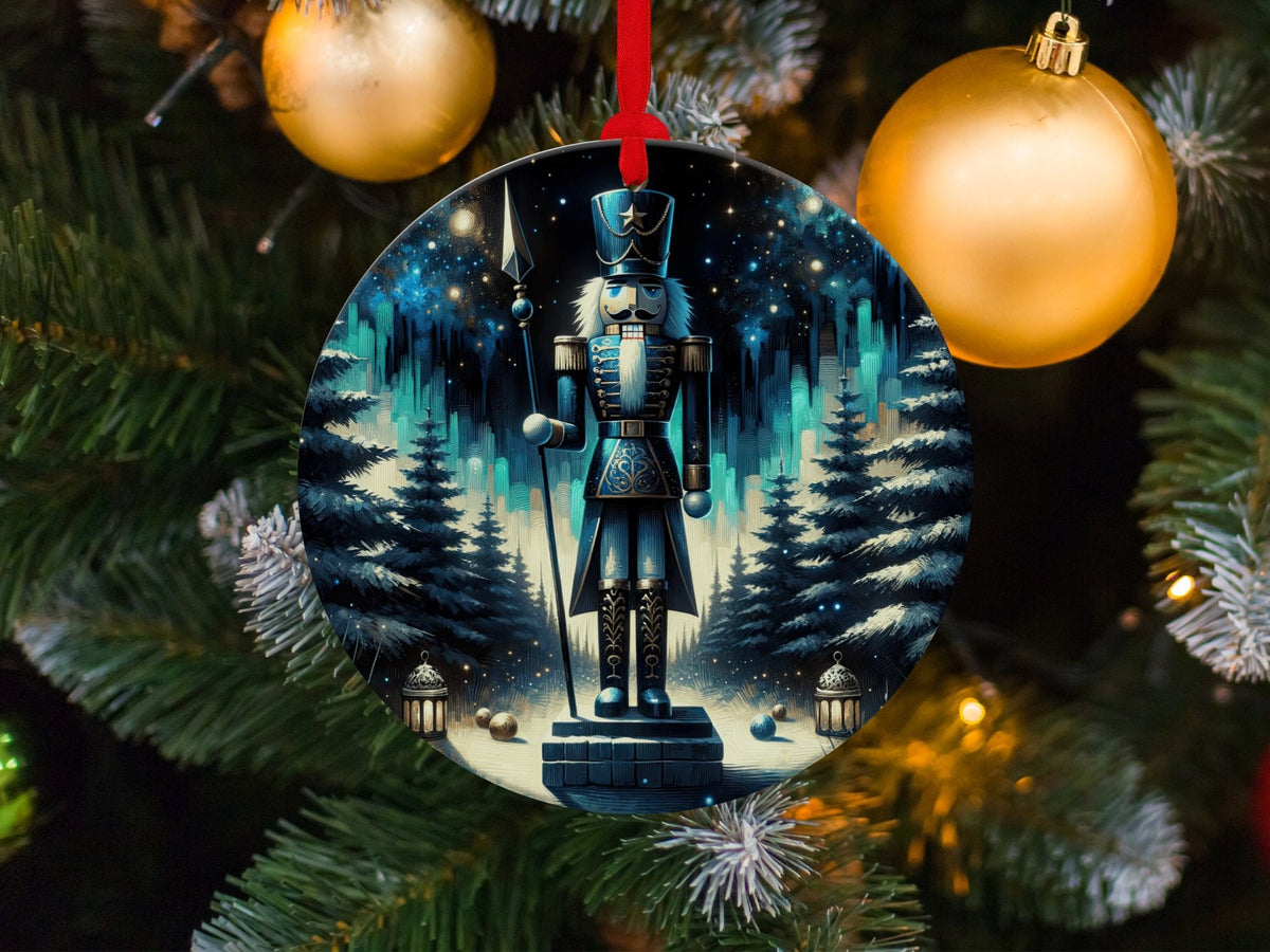 Christmas 2024 Ornament, Christmas Decoration, Holiday Gift Idea, Heirloom Keepsake, Round Ceramic, Gift Exchange, Gift Idea, Nutcracker