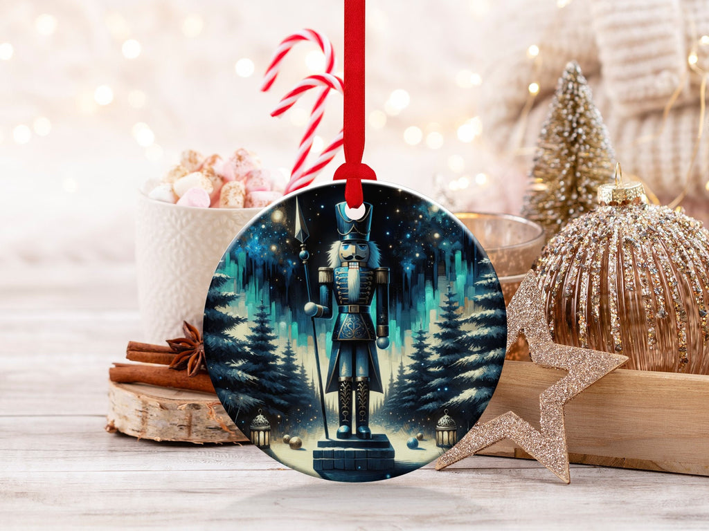 Christmas 2024 Ornament, Christmas Decoration, Holiday Gift Idea, Heirloom Keepsake, Round Ceramic, Gift Exchange, Gift Idea, Nutcracker