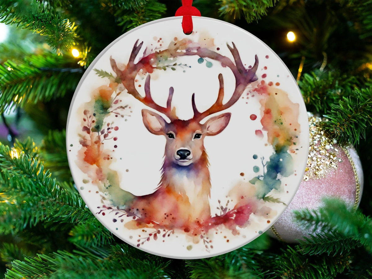 Christmas 2024 Ornament, Christmas Decoration, Holiday Gift Idea, Heirloom Keepsake, Round Ceramic, Gift Exchange, Gift Idea, Xmas Tree