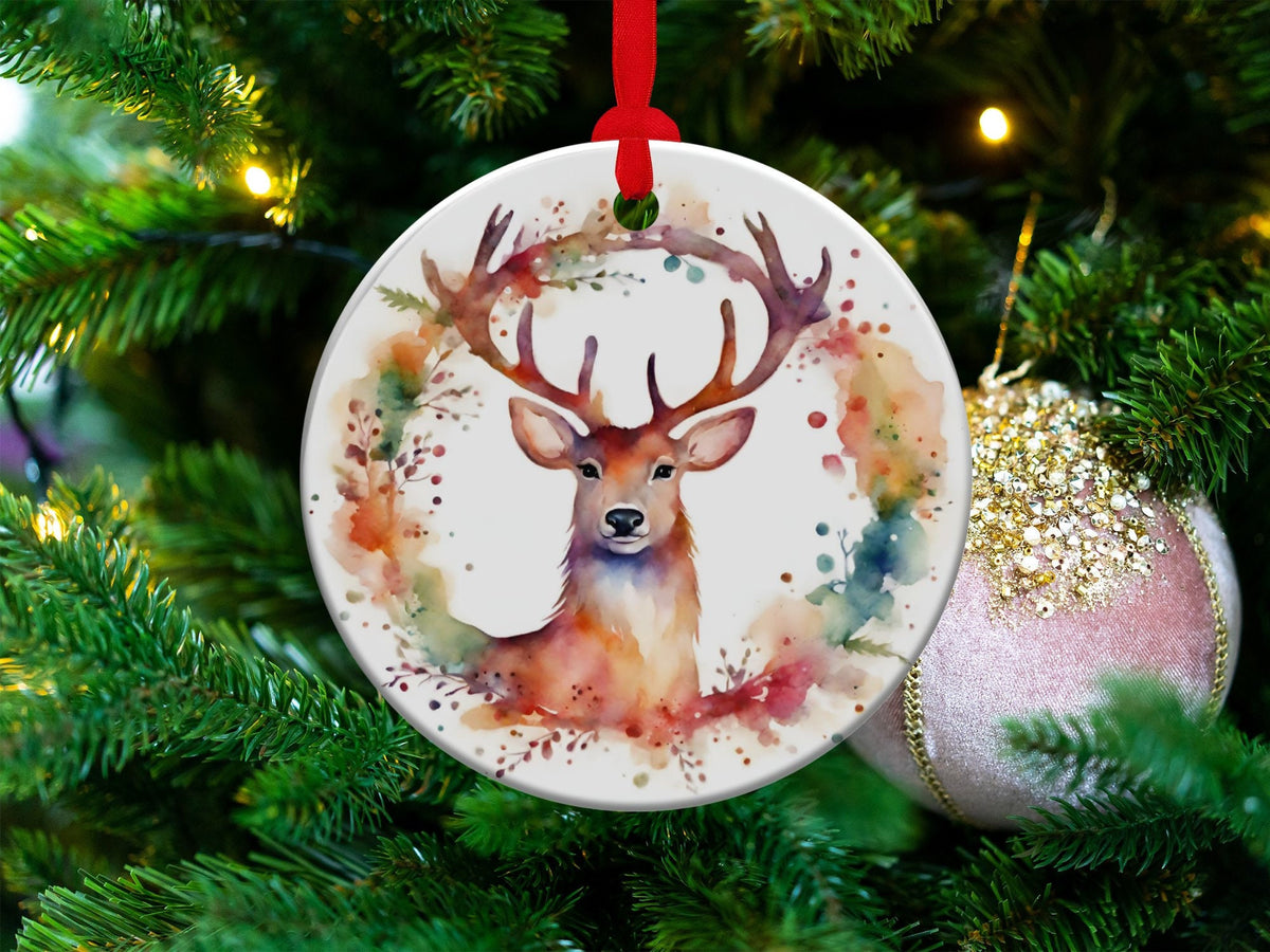 Christmas 2024 Ornament, Christmas Decoration, Holiday Gift Idea, Heirloom Keepsake, Round Ceramic, Gift Exchange, Gift Idea, Xmas Tree