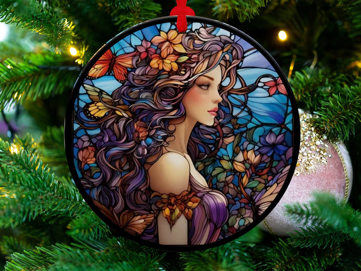 Christmas 2024 Ornament, Christmas Decoration, Holiday Gift Idea, Heirloom Keepsake, Round Ceramic, Gift Exchange, Gift Idea, Angel