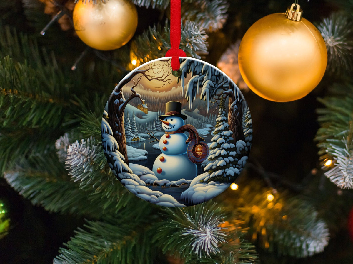Christmas 2023 Ornament, Christmas Decoration, Holiday Gift Idea, Heirloom Keepsake, Round Ceramic, Gift Exchange, Gift Idea