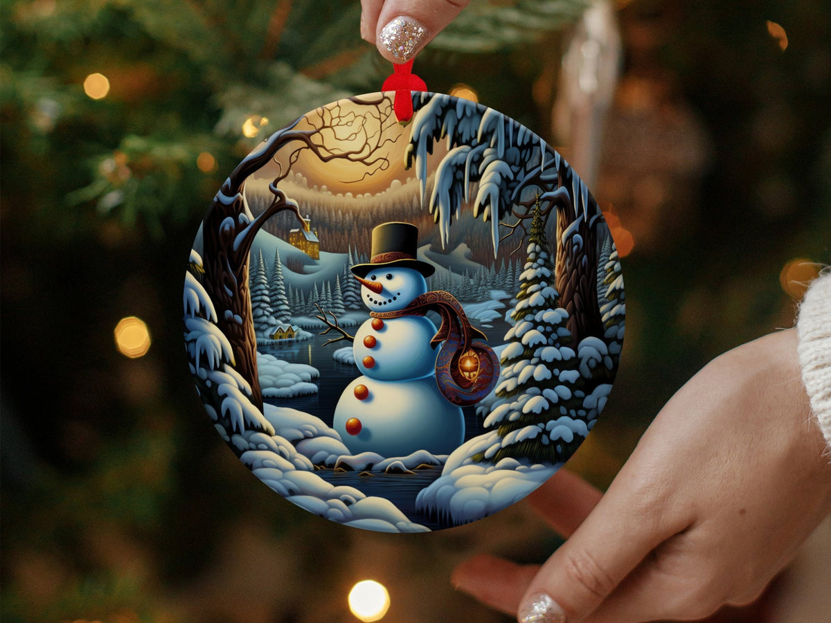 Christmas 2023 Ornament, Christmas Decoration, Holiday Gift Idea, Heirloom Keepsake, Round Ceramic, Gift Exchange, Gift Idea
