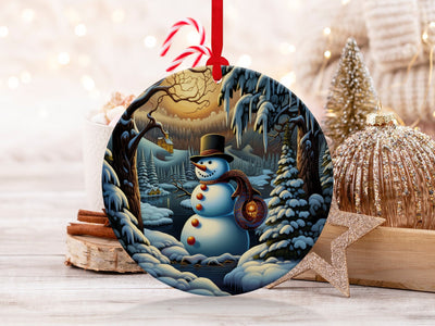 Christmas 2023 Ornament, Christmas Decoration, Holiday Gift Idea, Heirloom Keepsake, Round Ceramic, Gift Exchange, Gift Idea