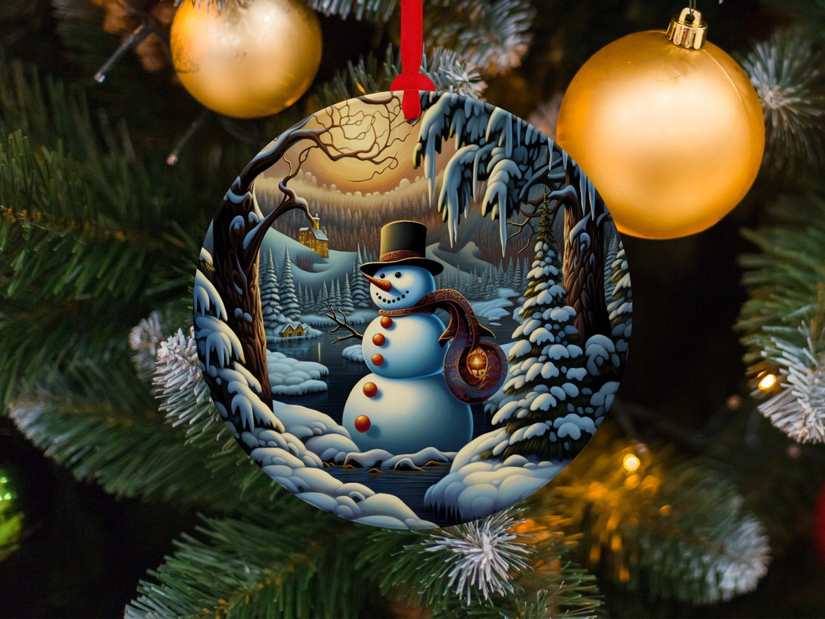 Christmas 2023 Ornament, Christmas Decoration, Holiday Gift Idea, Heirloom Keepsake, Round Ceramic, Gift Exchange, Gift Idea