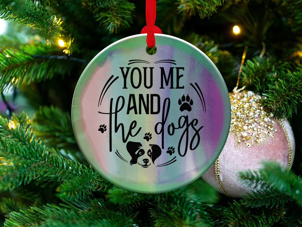 Christmas 2024 Ornament, Christmas Decoration, Holiday Gift Idea, Heirloom Keepsake, Round Ceramic, Gift Exchange, Gift Idea, Dog Pet