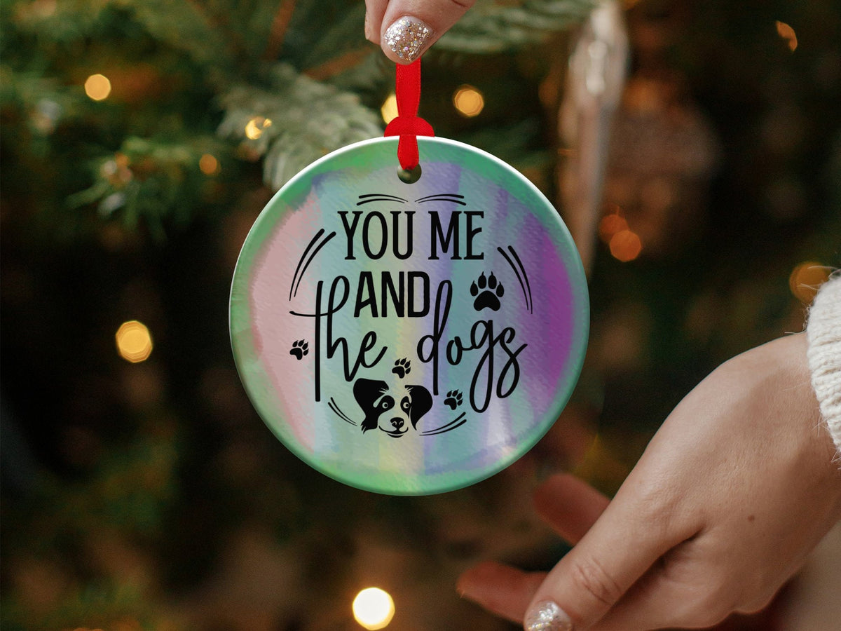 Christmas 2024 Ornament, Christmas Decoration, Holiday Gift Idea, Heirloom Keepsake, Round Ceramic, Gift Exchange, Gift Idea, Dog Pet
