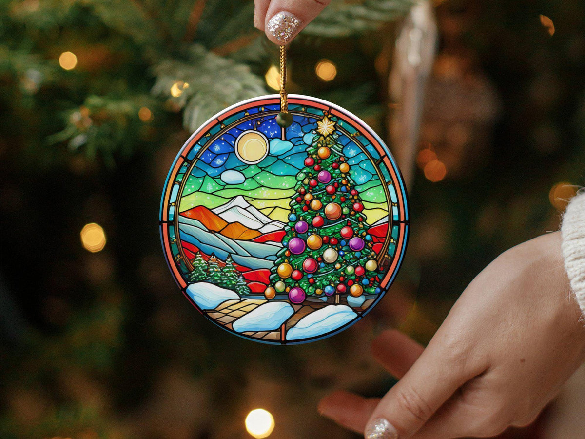 Christmas 2024 Ornament, Christmas Decoration, Holiday Gift Idea, Heirloom Keepsake, Round Ceramic, Gift Exchange, Gift Idea, Xmas Tree