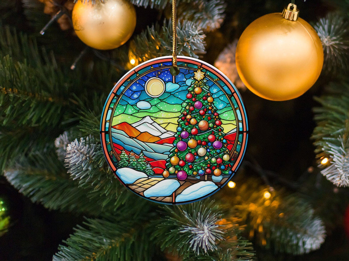 Christmas 2024 Ornament, Christmas Decoration, Holiday Gift Idea, Heirloom Keepsake, Round Ceramic, Gift Exchange, Gift Idea, Xmas Tree