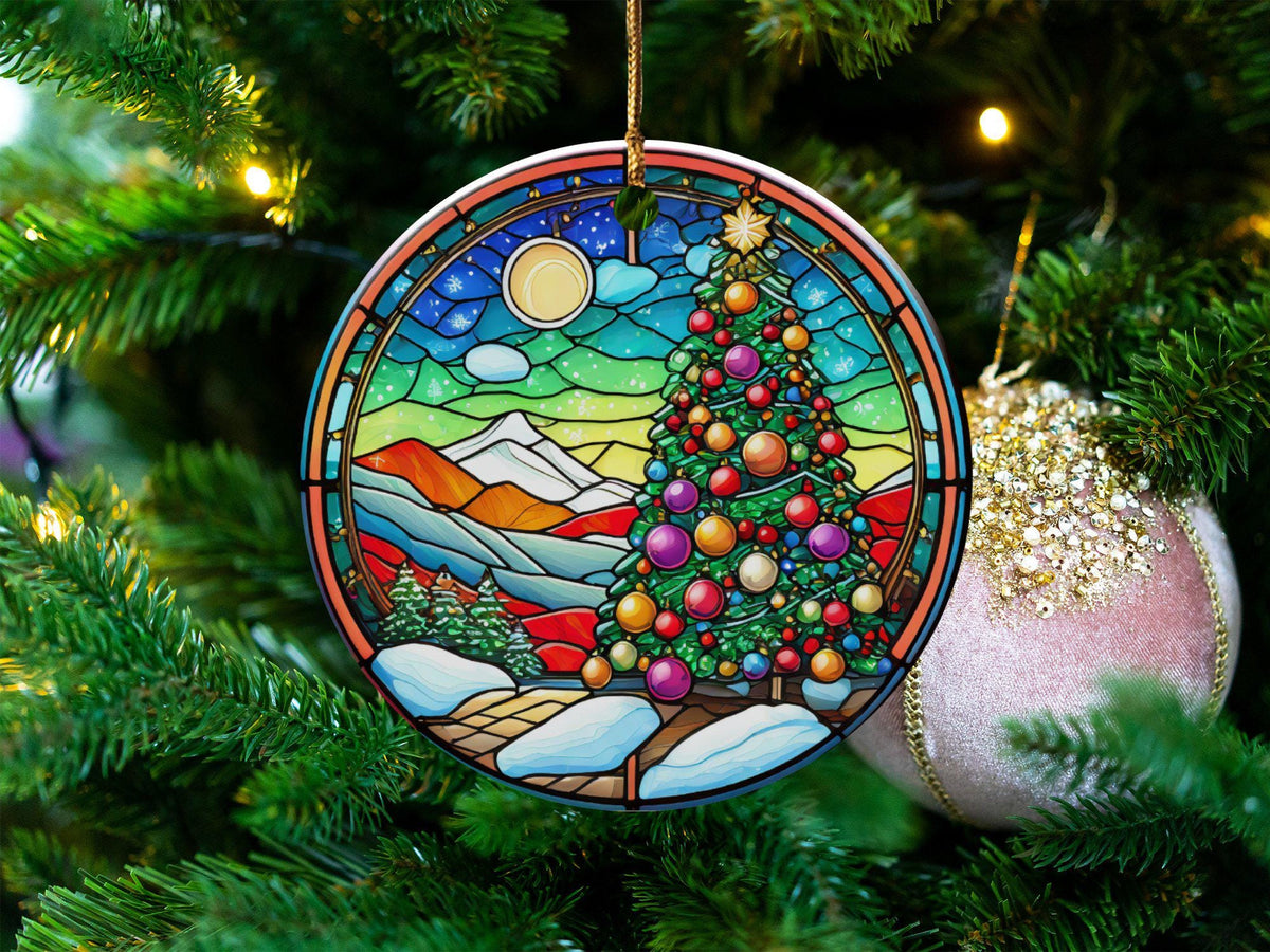 Christmas 2024 Ornament, Christmas Decoration, Holiday Gift Idea, Heirloom Keepsake, Round Ceramic, Gift Exchange, Gift Idea, Xmas Tree