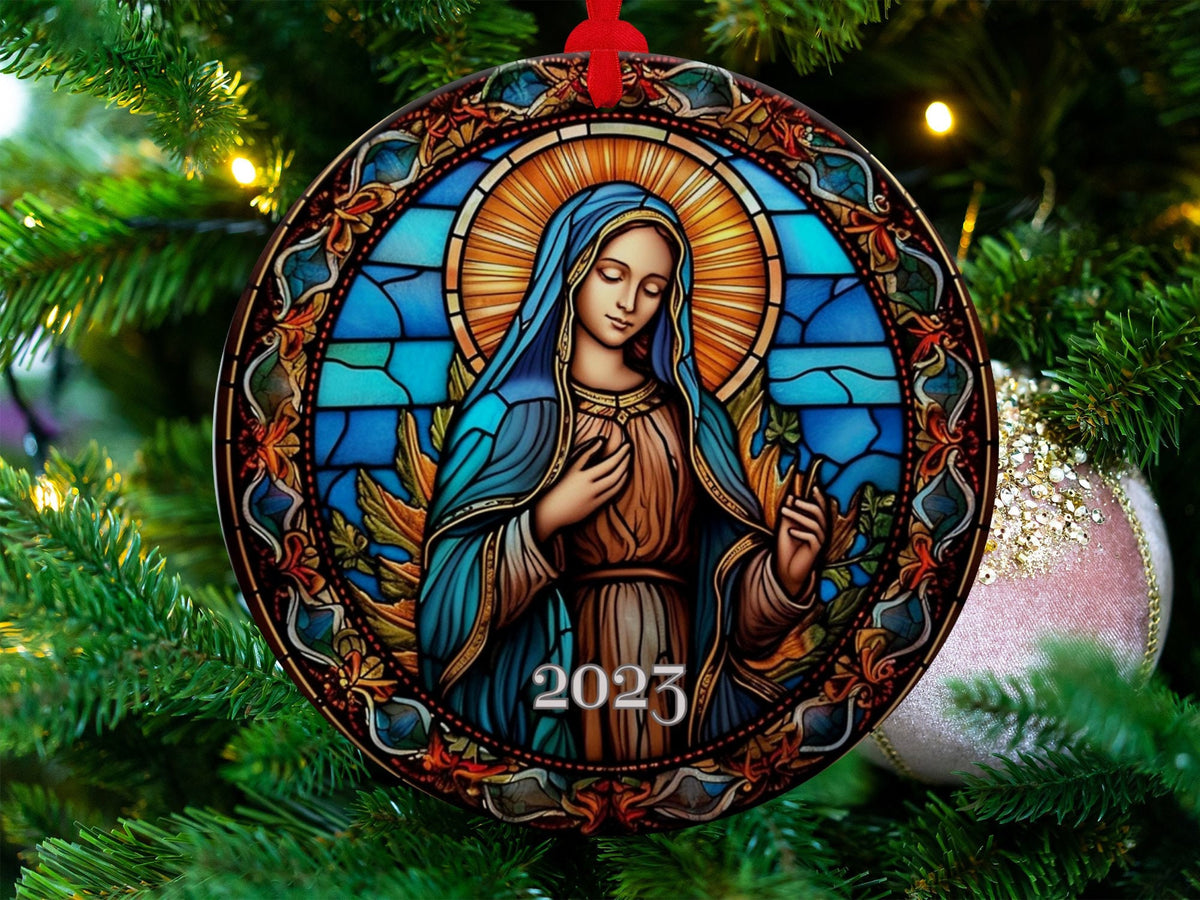 Christmas 2024 Ornament, Christmas Decoration, Holiday Gift Idea, Heirloom Keepsake, Round Ceramic, Gift Exchange, Gift Idea, Xmas Tree