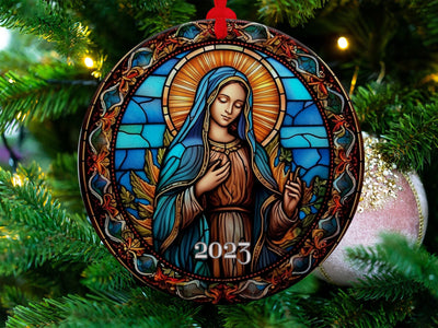 Christmas 2024 Ornament, Christmas Decoration, Holiday Gift Idea, Heirloom Keepsake, Round Ceramic, Gift Exchange, Gift Idea, Xmas Tree