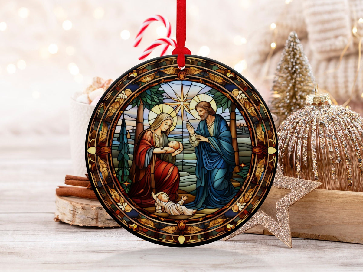 Christmas 2024 Ornament, Christmas Decoration, Holiday Gift Idea, Heirloom Keepsake, Round Ceramic, Gift Exchange, Gift Idea, Xmas Ornament