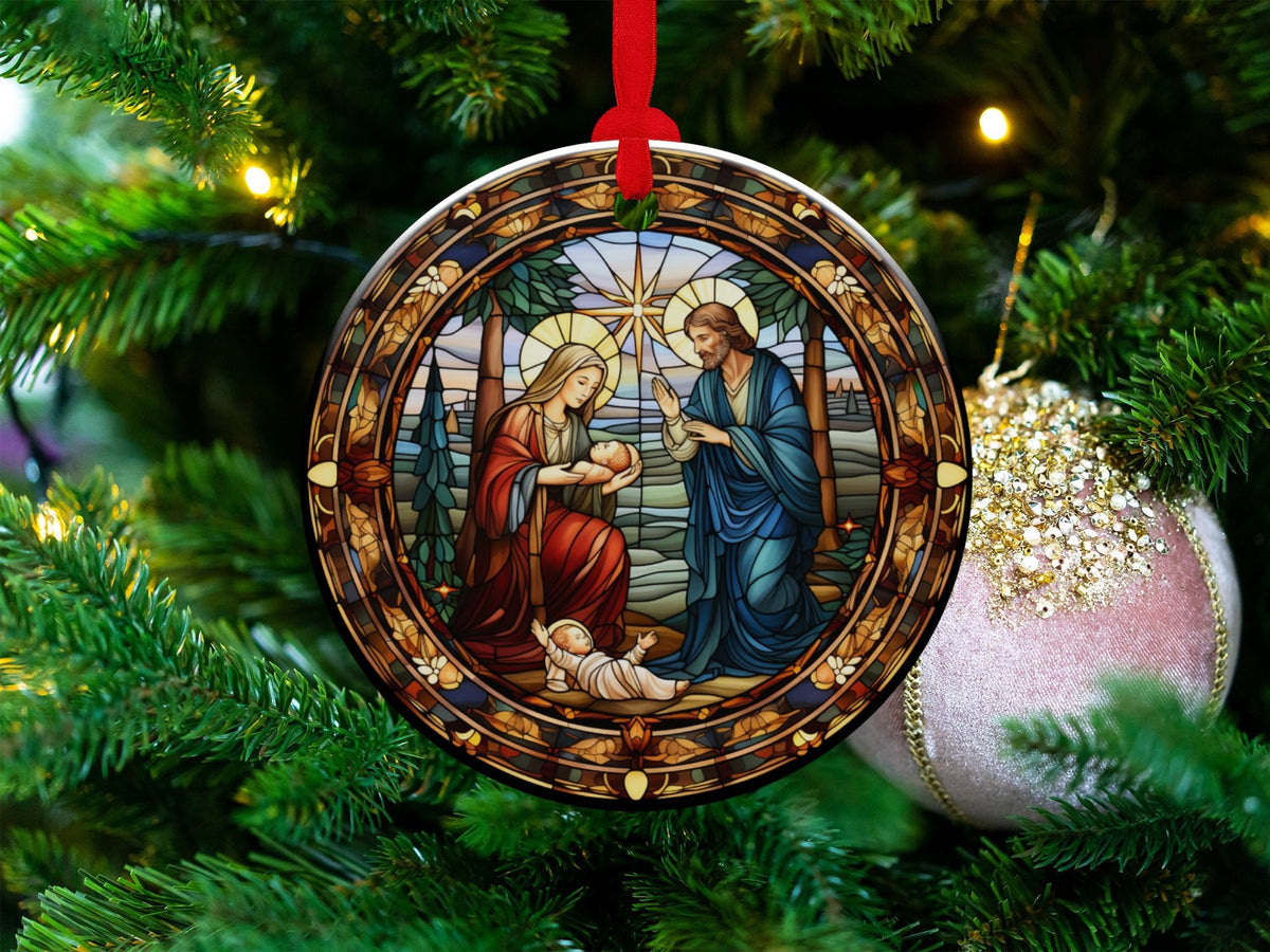Christmas 2024 Ornament, Christmas Decoration, Holiday Gift Idea, Heirloom Keepsake, Round Ceramic, Gift Exchange, Gift Idea, Xmas Ornament