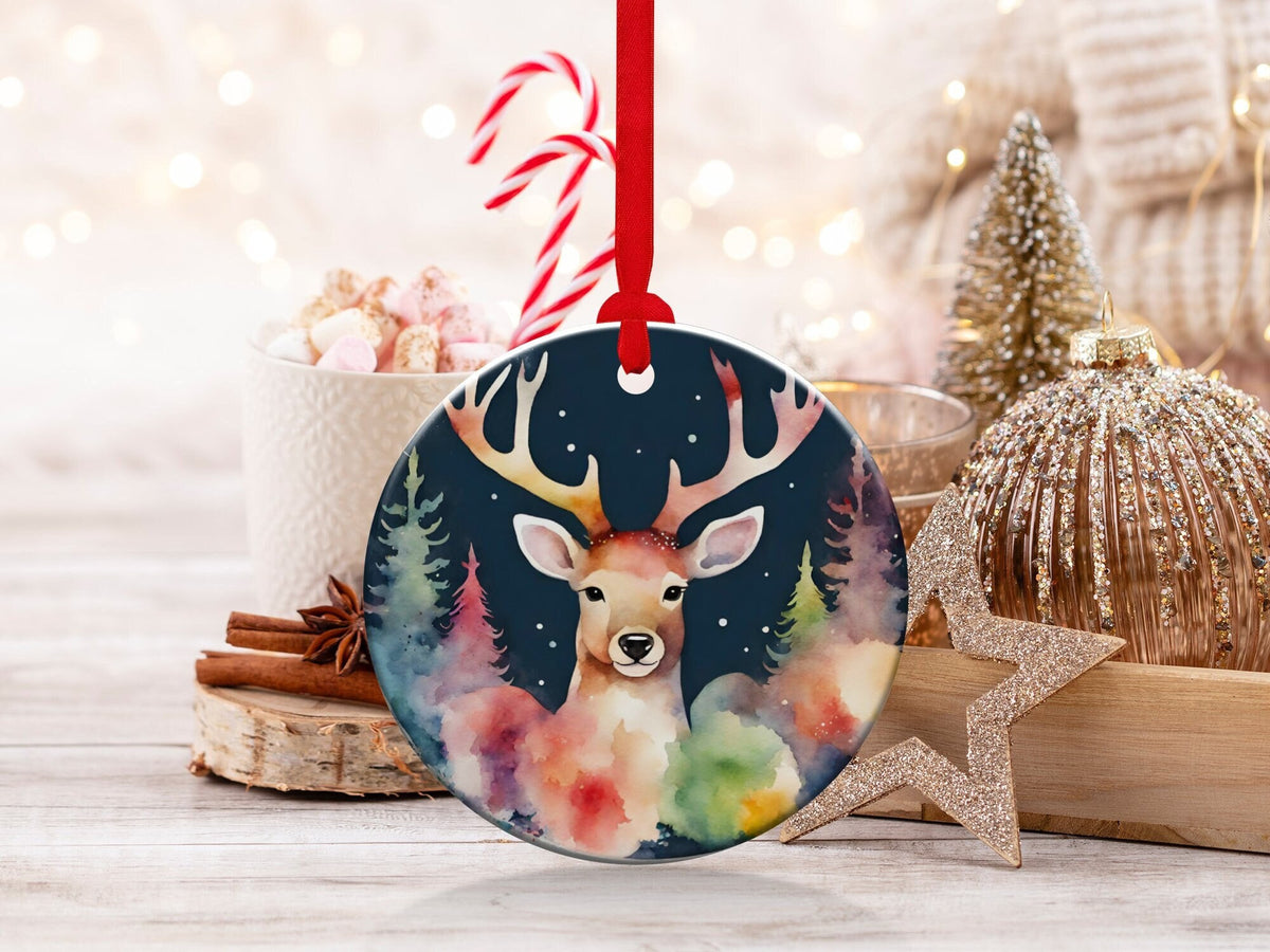 Christmas 2024 Ornament, Christmas Decoration, Holiday Gift Idea, Heirloom Keepsake, Round Ceramic, Gift Exchange, Gift Idea, Xmas Tree