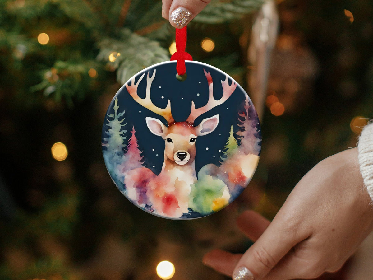 Christmas 2024 Ornament, Christmas Decoration, Holiday Gift Idea, Heirloom Keepsake, Round Ceramic, Gift Exchange, Gift Idea, Xmas Tree