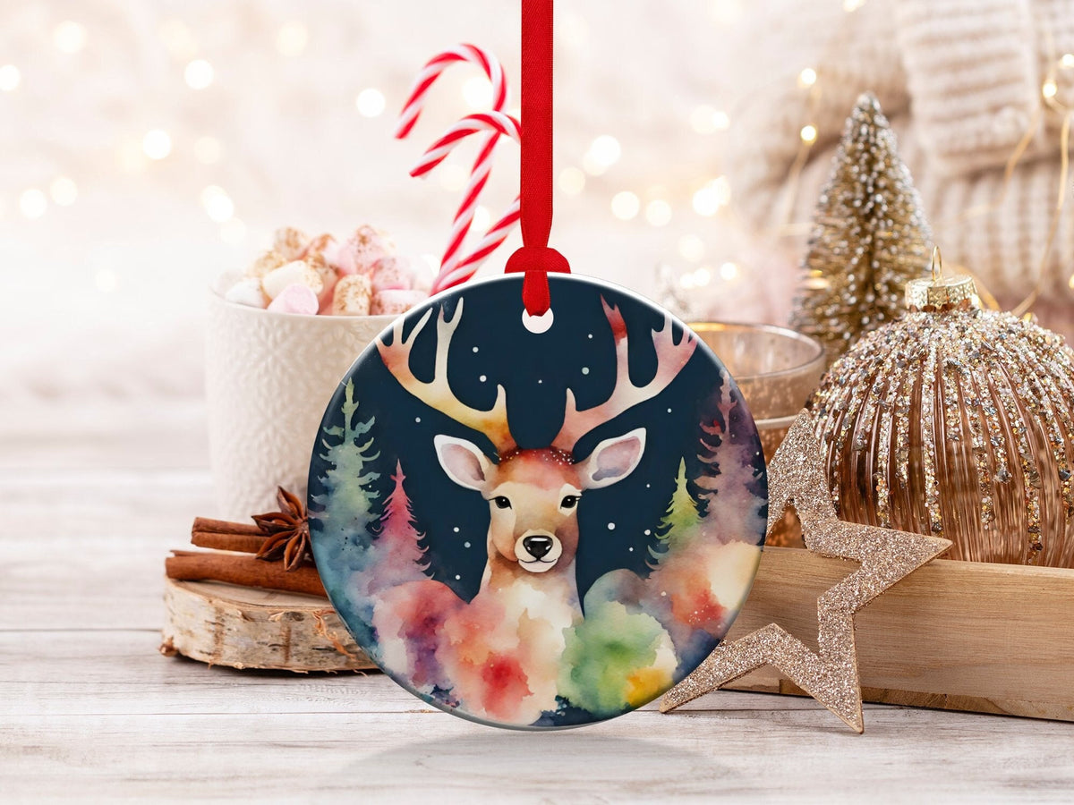Christmas 2024 Ornament, Christmas Decoration, Holiday Gift Idea, Heirloom Keepsake, Round Ceramic, Gift Exchange, Gift Idea, Xmas Tree