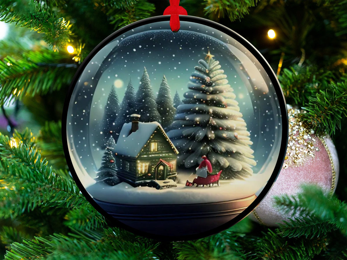 Christmas 2023 Ornament, Christmas Decoration, Holiday Gift Idea, Heirloom Keepsake, Round Ceramic, Gift Exchange, Gift Idea,