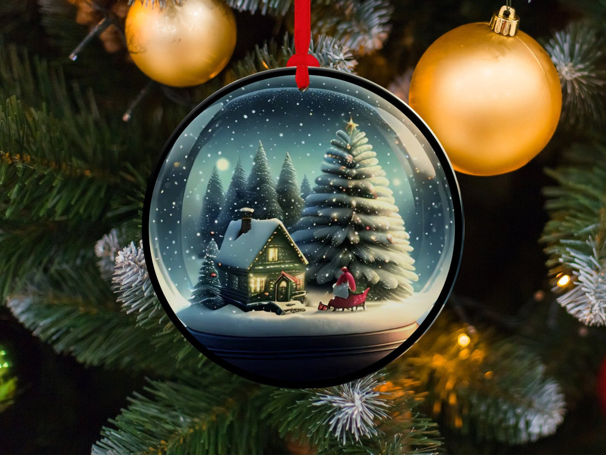 Christmas 2023 Ornament, Christmas Decoration, Holiday Gift Idea, Heirloom Keepsake, Round Ceramic, Gift Exchange, Gift Idea,