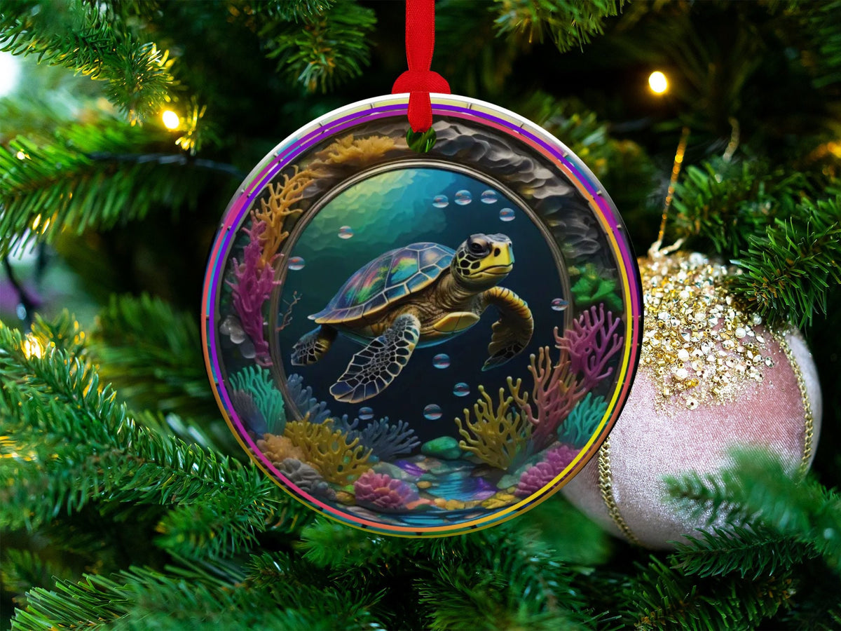 Christmas 2023 Ornament, Christmas Decoration, Holiday Gift Idea, Heirloom Keepsake, Round Ceramic, Gift Exchange, Gift Idea, Xmas Tree