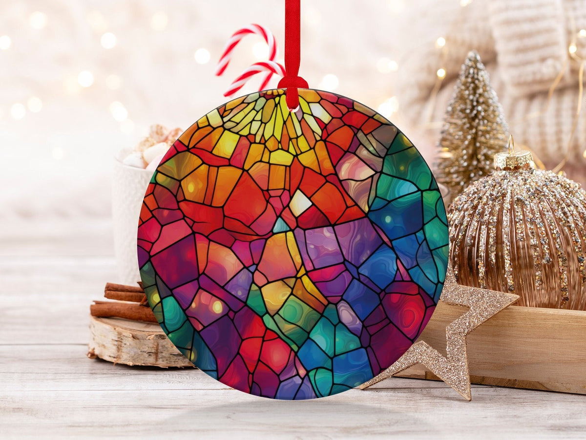 Christmas 2024 Ornament, Christmas Decoration, Holiday Gift Idea, Heirloom Keepsake, Round Ceramic, Gift Exchange, Gift Idea, Xmas Tree