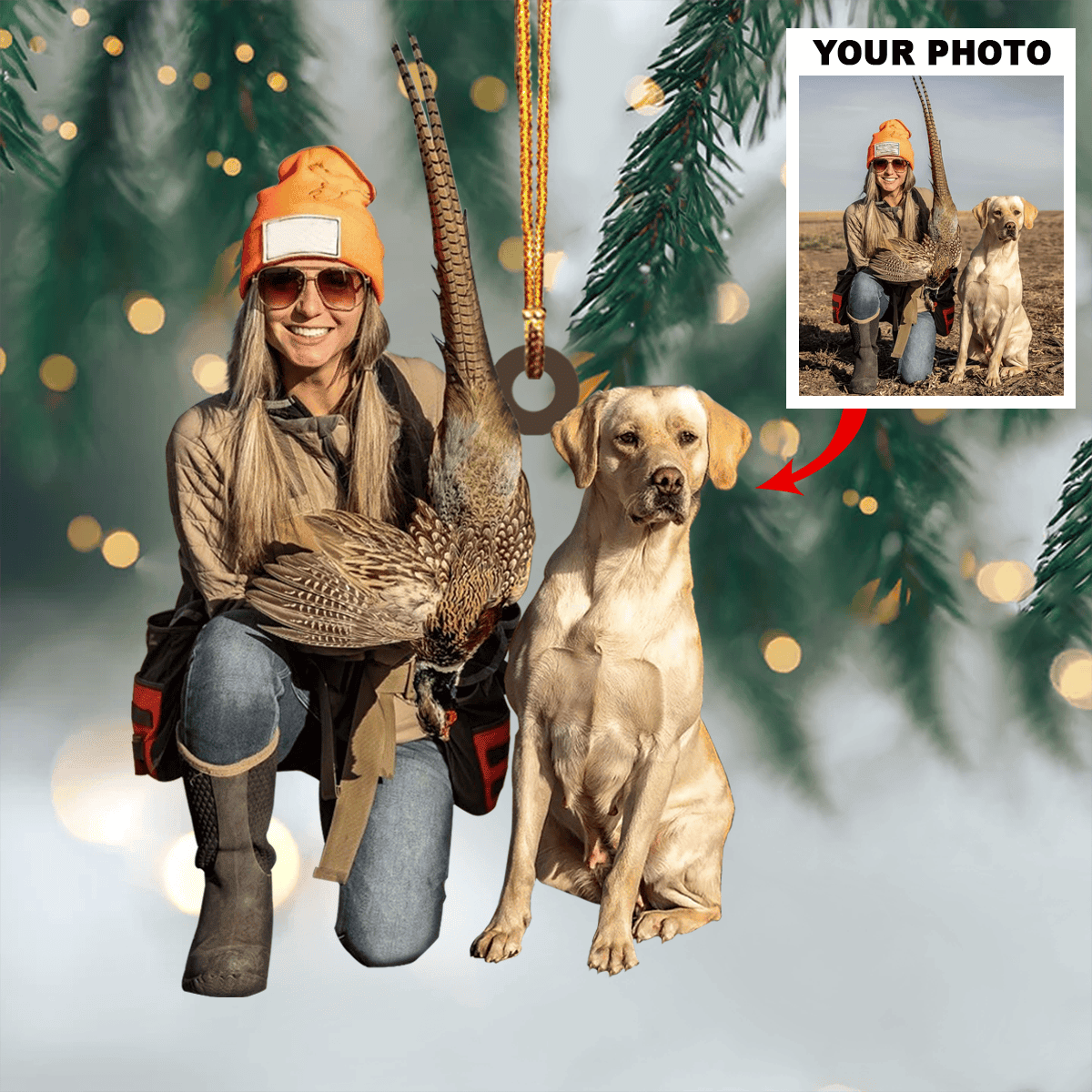 Custom Master Hunter Ornament - Personalized Photo Ornament - Christmas Gifts For Hunting Lover