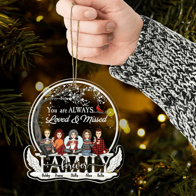 Christmas In Heaven Ornament - You're Always Loved & Missed Personalized Memorial Acrylic Ornament
