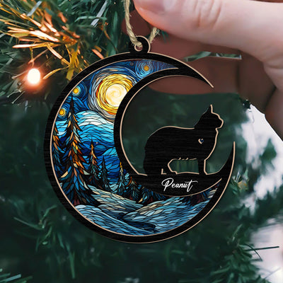 Pet Memorial Suncatcher, Loss Of Pet Sympathy Gift, Handmade Custom Name Cat Decor, Mastiff Lovers Gift For Mothers Birthday