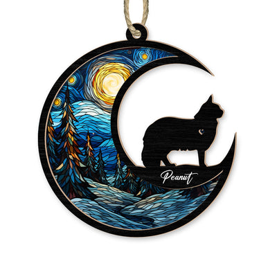 Pet Memorial Suncatcher, Loss Of Pet Sympathy Gift, Handmade Custom Name Cat Decor, Mastiff Lovers Gift For Mothers Birthday