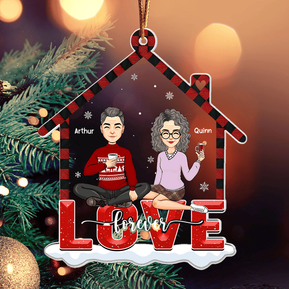 Love Forever - Customized Couple Ornament