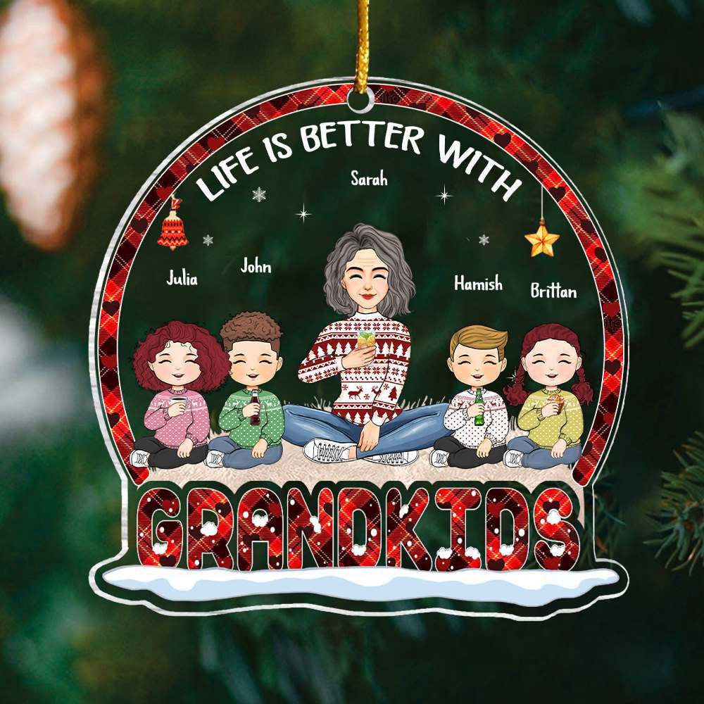 Life Is Better With Grandkids - Personalized Acrylic Ornament