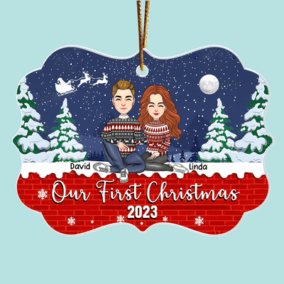 Our First Christmas - Customized Couple Ornament