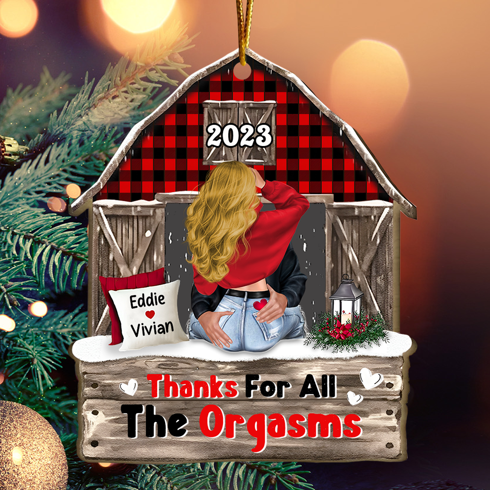 Thanks For All The Orgasms - Customized Couple Ornament
