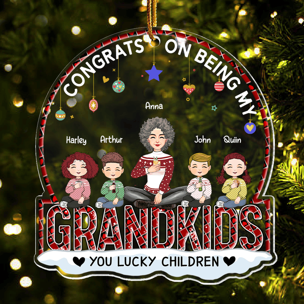 Congrats On Being My Grandkids - Personalized Acrylic Ornament