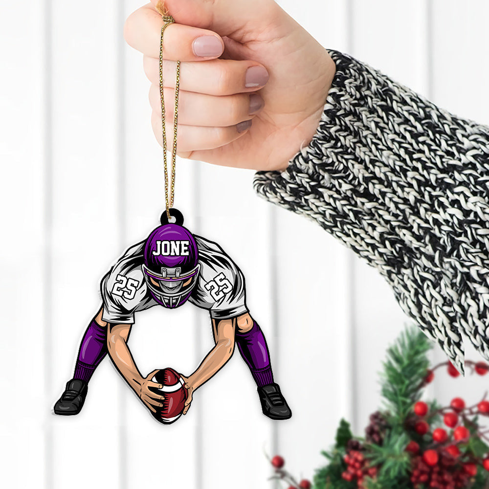 American Football Personalized Ornament Gift For Football Player Football Lovers
