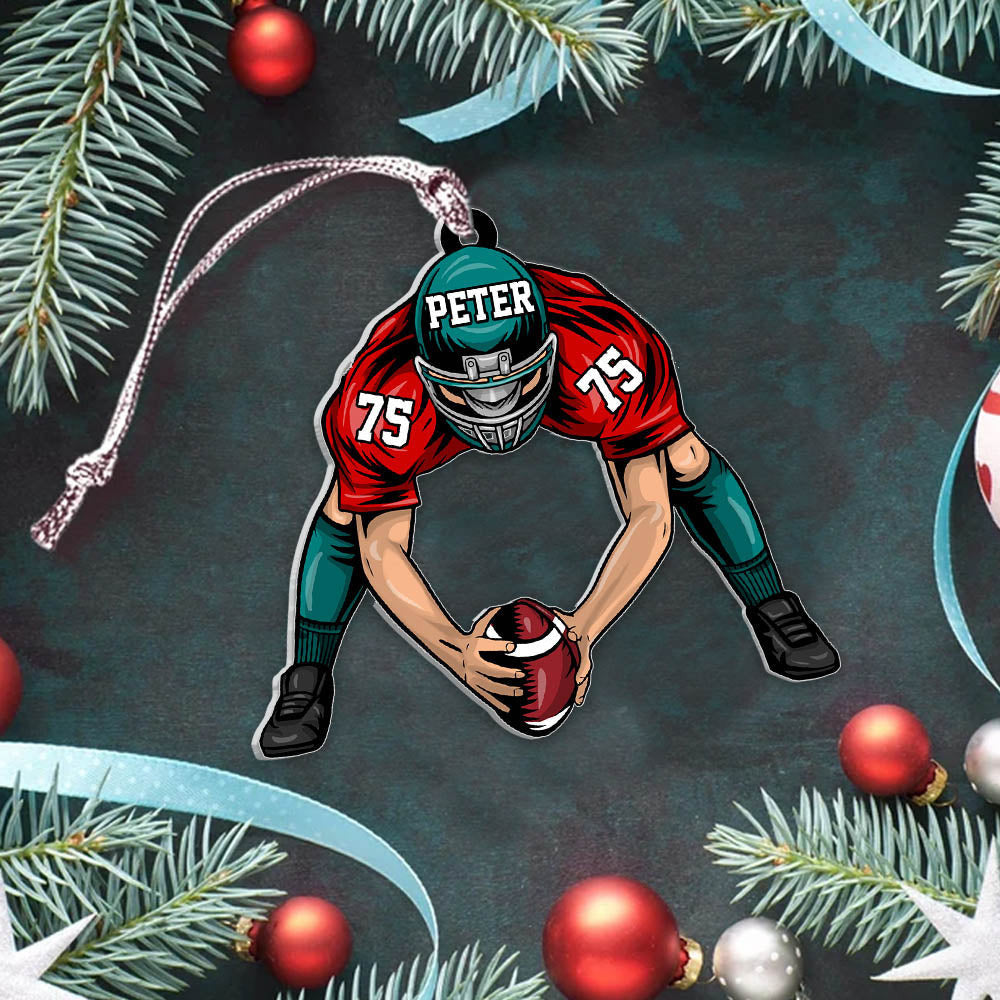 American Football Personalized Ornament Gift For Football Player Football Lovers