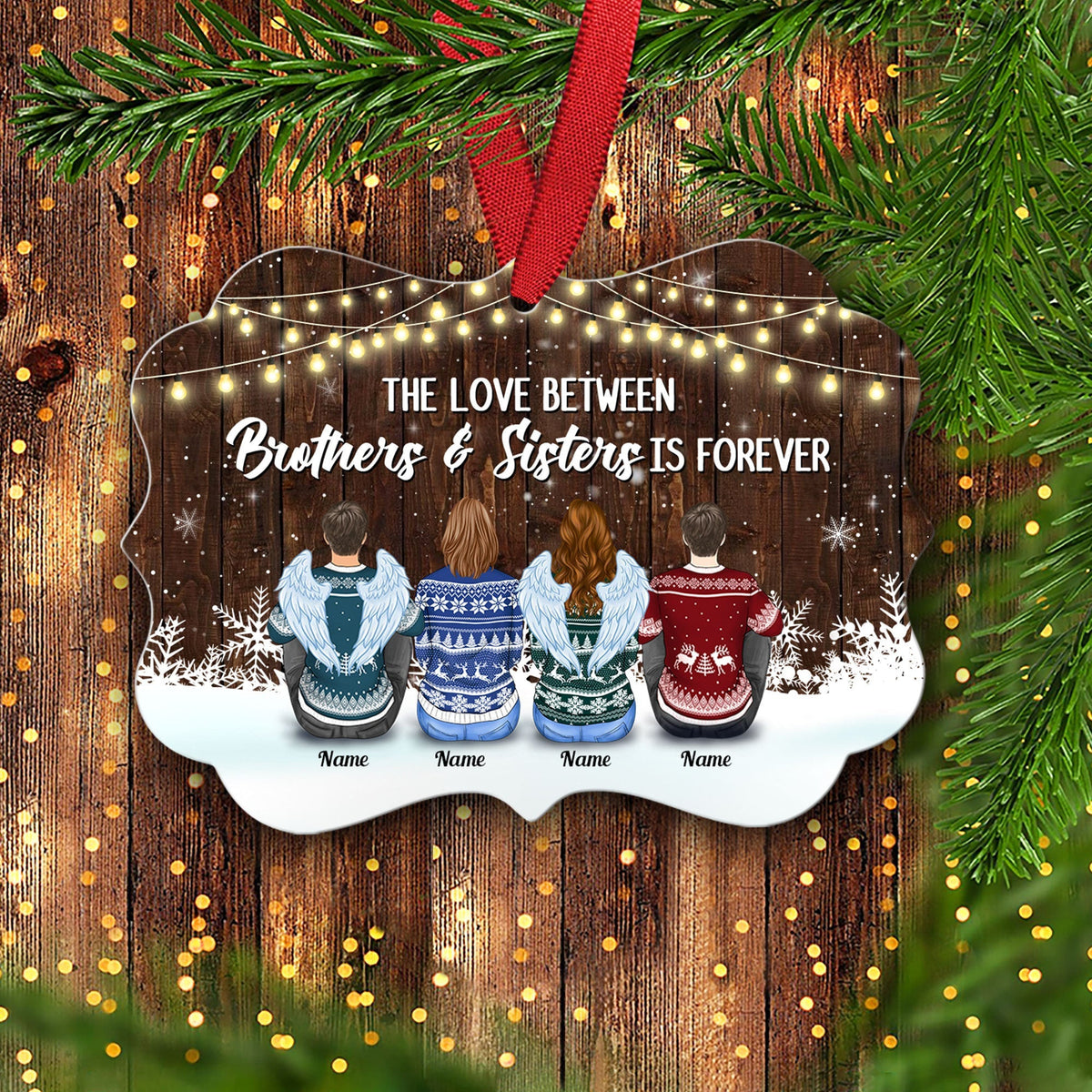 Life Is Better With Sisters And Brothers Personalized Ornament Gift For Sister Brother Christmas Ornaments