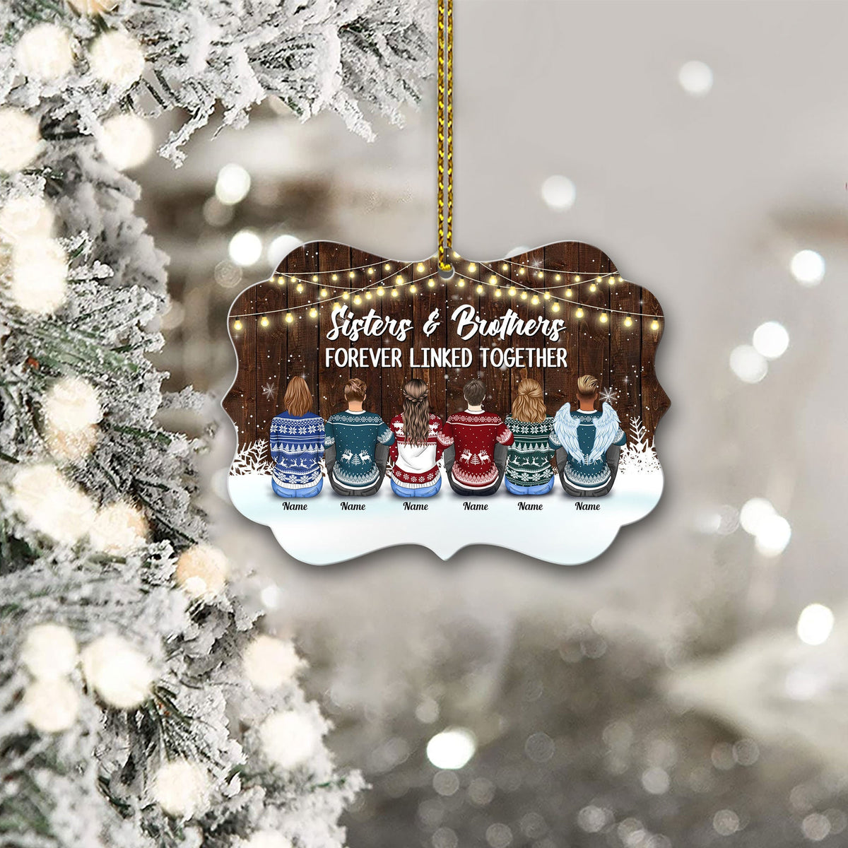 Life Is Better With Sisters And Brothers Personalized Ornament Gift For Sister Brother Christmas Ornaments